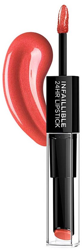 L'Oréal Paris Infaillible 24H Lipstick - Langhoudende 2-staps Lipstick met Vitamine E - 404 Corail Constant - Rood - 5.7ml