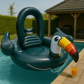 Personnages gonflables Pure4Fun Toucan Mega Island - Convient pour 6 personnes - Jouets de piscine - Piscine gonflable - Piscine - 340 x 300 x 180 cm