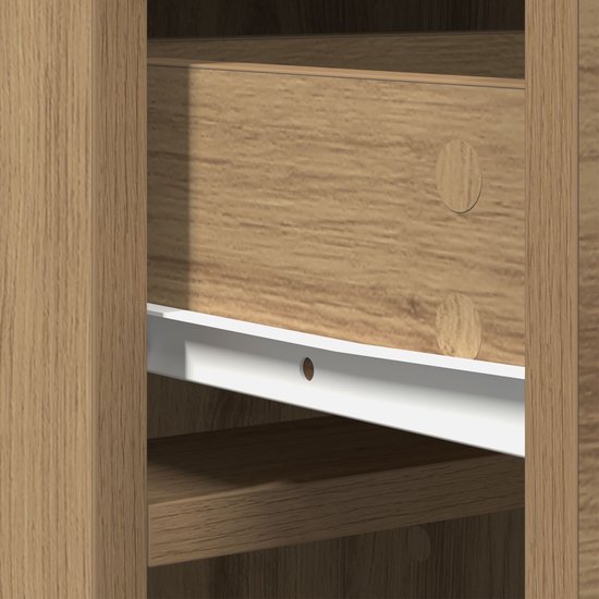 vidaXL - Buffet haut - avec - tiroir - artisanal - chêne - 40 - x - 40,5 - x - 135 - cm