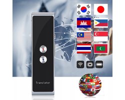Meertalige vertaler - Zilvergrijs - Draagbare intelligente tweeweg realtime spraakmachine - Moet worden aangesloten op een mobiele telefoon - ATranslator