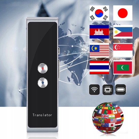 Meertalige vertaler - Zilvergrijs - Draagbare intelligente - Meertalige - €38,99