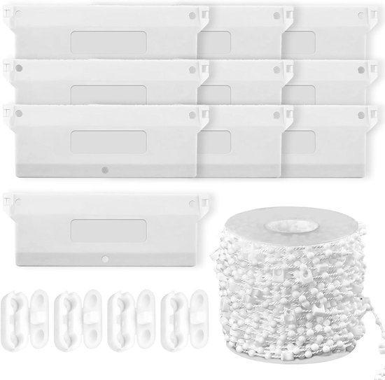 - Pièces de rechange pour store vertical 127 mm avec plaques de poids et chaîne de 10 m - Ajoutez des poids pour store vertical et des accessoires pour store vertical - Comprend 4 connecteurs de chaîne pour store enrouleur