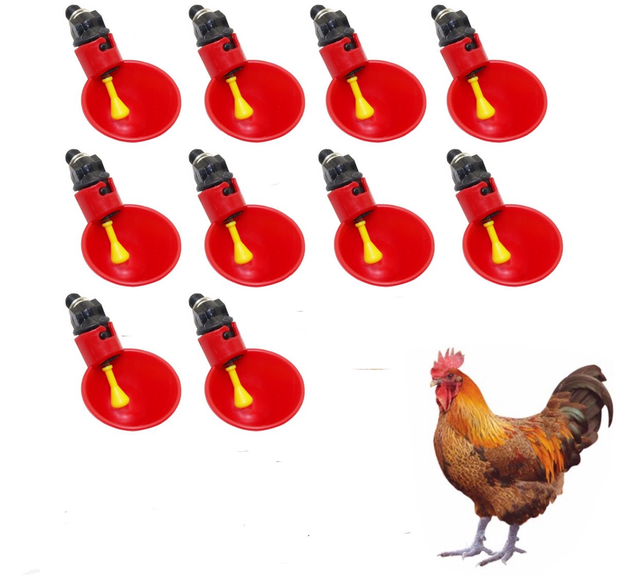 10 stuks-Drinkbeker voor kippen – Automatische drinkfontein voor kippen – Automatische drinkbak van het exporttype – Drinkfontein voor pluimvee – Geschikt voor kippen, eenden, ganzen, kalkoenen en konijnen(rood) 10 stuks-Drinkbeker voor kippen – Automatische drinkfontein voor kippen – Automatische drinkbak van het exporttype – Drinkfontein voor pluimvee – Geschikt voor kippen, eenden, ganzen, kalkoenen en konijnen(rood)