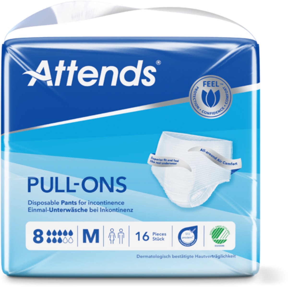 ATTENDS Pull-Ons 8 Medium - 8 pakken van 16 stuks