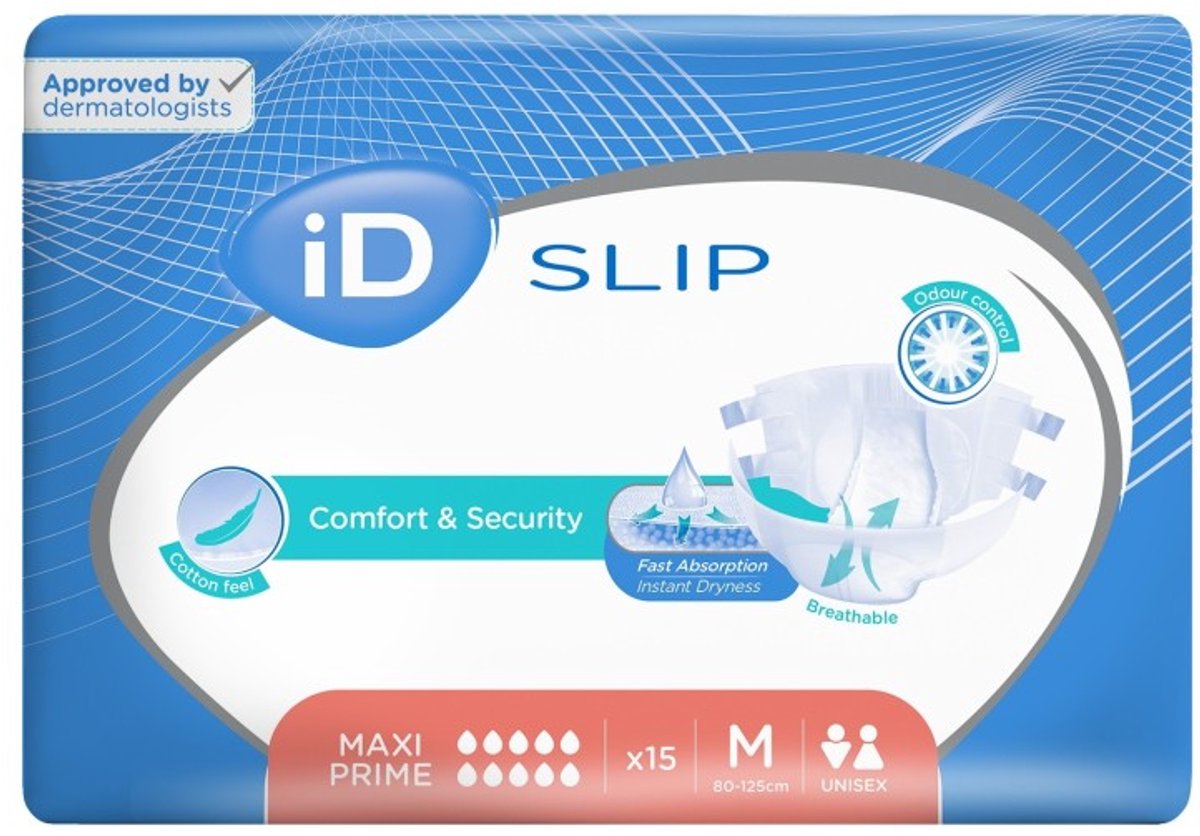 ID Expert Slip Maxi Prime Medium - 3 pakken van 15 stuks
