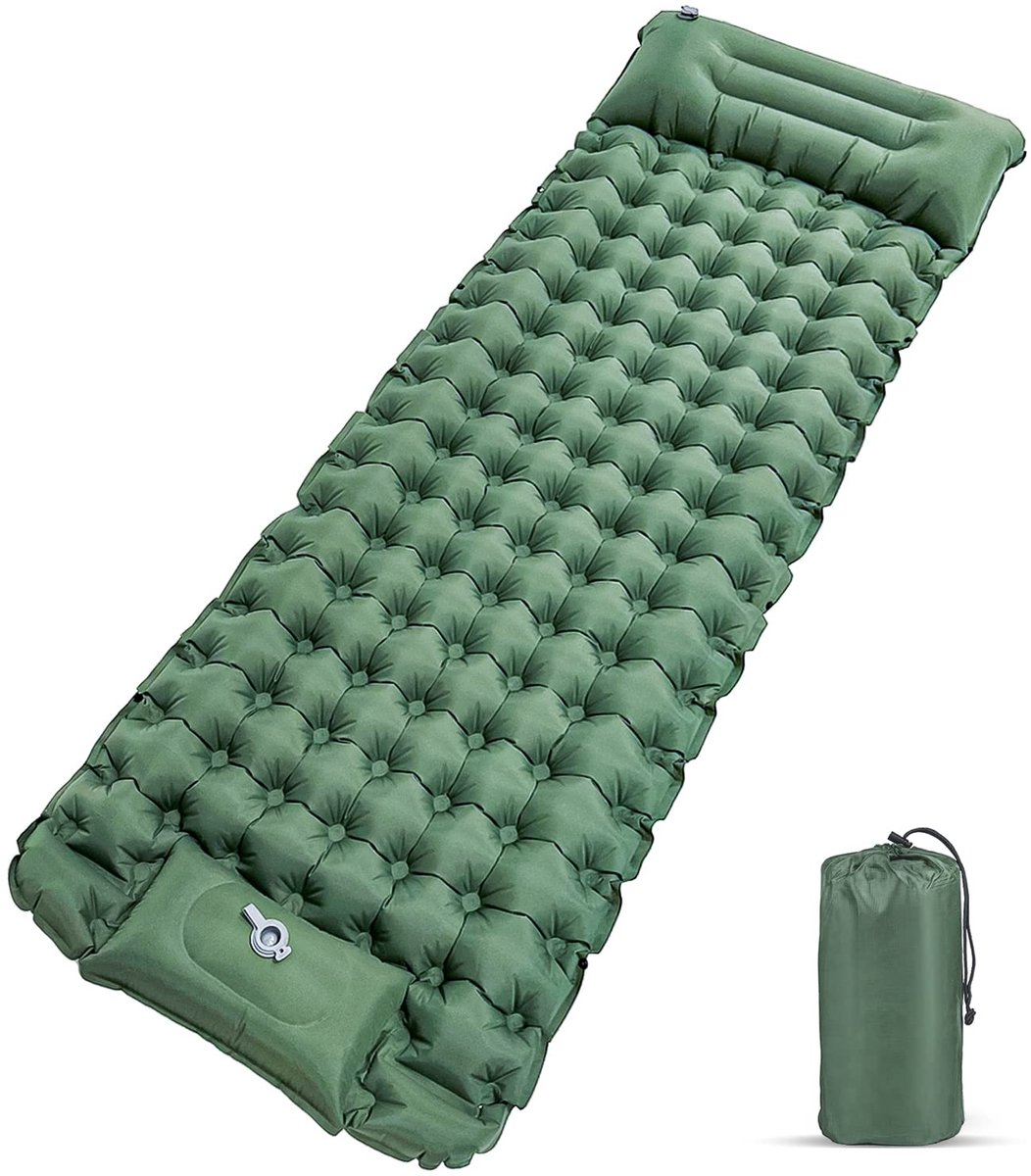 Ibenzoa® Innovatieve Zelfopblazende Slaapmat Met Voetpomp Voor Outdoor Avonturen, Compact En Waterbestendig