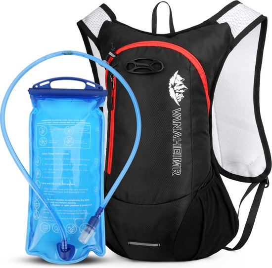 Drinkrugzak, geïsoleerde drinkrugzak met 2 liter BPA-vrije waterzak, voor hardlopen