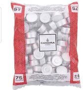 Bol.com 75 Waxine lichtjes - Theelichten - wit aanbieding
