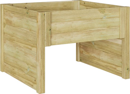 Grasmaaier Garage Bruin 79x73x56 cm Geïmpregneerd Grenenhout Weerbestendig Opslag Robuust Frame