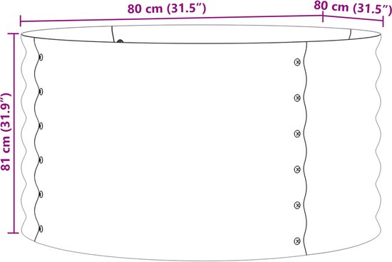 vidaXL - Verhoogd - bed - Bruin - 80 - x - 80 - x - 44 - cm - Staal
