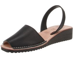 Ria Menorca 22950 Plataforma Berlin - Damesschoenen sandalen - Fluweel-Negroen
