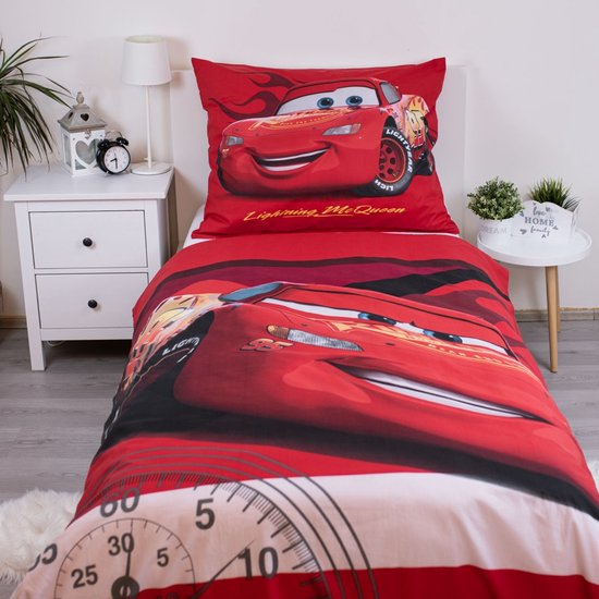 Cars Dekbedovertrek rood - 140 x 200 cm - Katoen van Merkloos — afbeelding 2