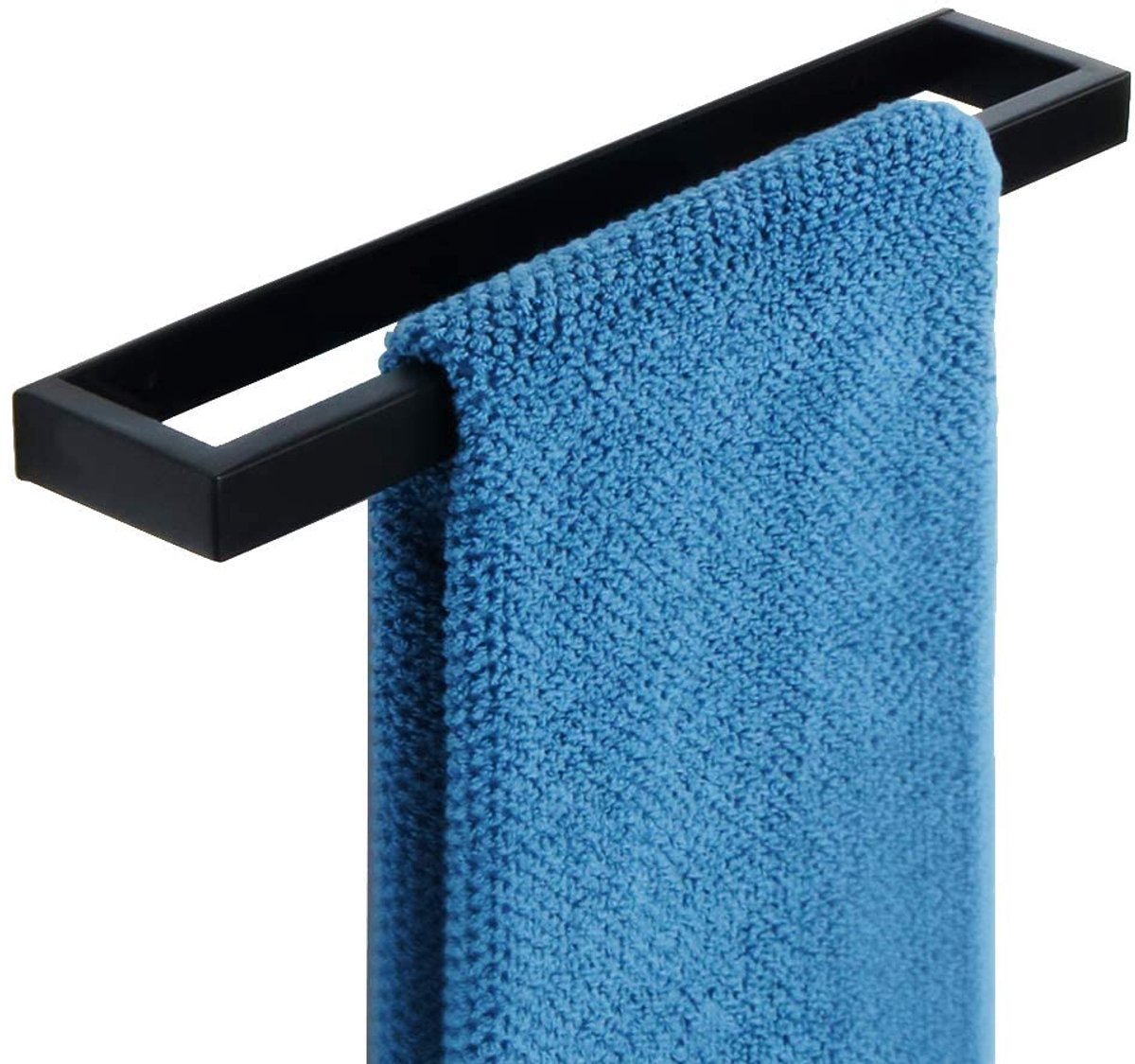 Ibenzoa® Robuuste Roestvrij Stalen Handdoekhouder - Zwart, 30cm - Multifunctioneel Design voor Badkamer en Keuken
