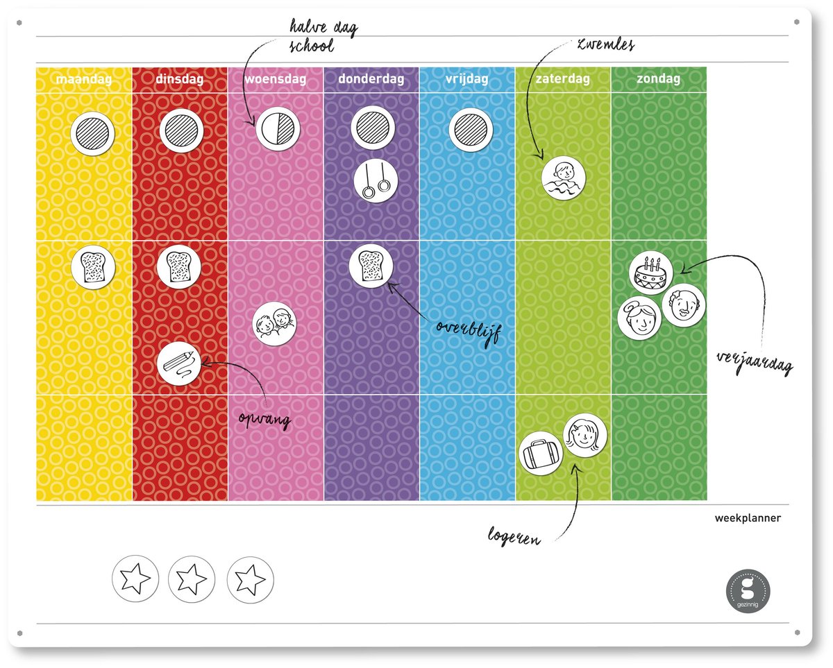 Handige weekplanner voor kinderen Handige weekplanner voor kinderen