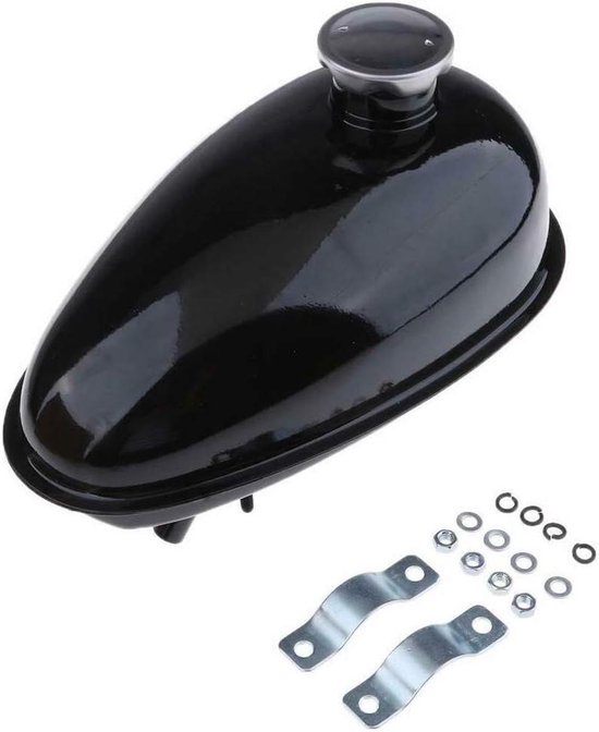 Carkio 3L Motorized Bicycle Fuel Gas Tank with Lid Compatible with 49cc 66cc 60cc 80cc Engine Moto Bike