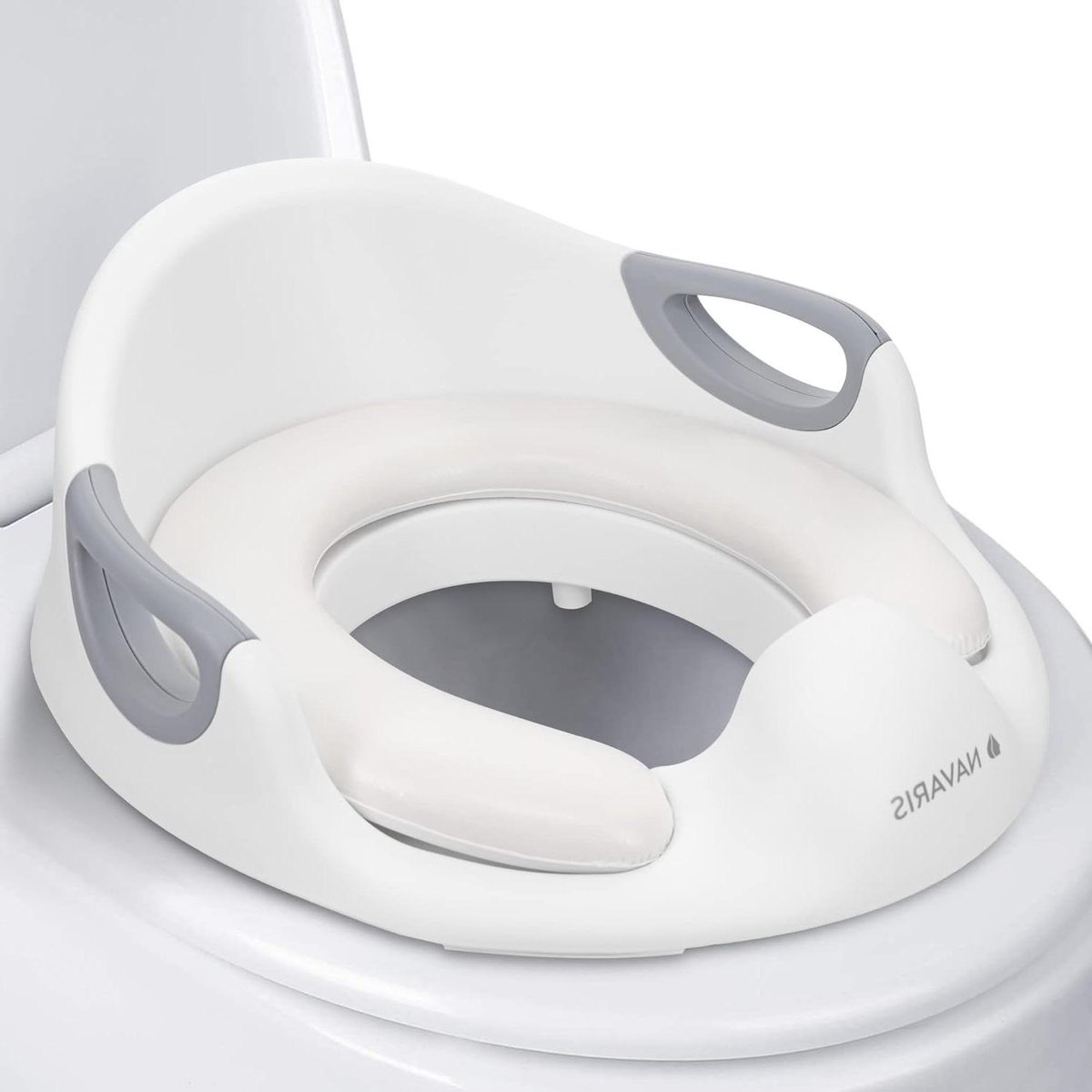 Toiletbril voor kinderen - WC verkleiner met handvatten - Antislip - Wit