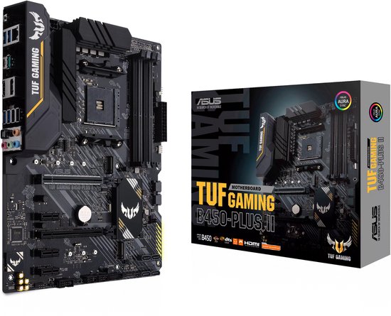 Asus TUF GAMING B450-PLUS II Moederbord Socket AMD AM4 Vormfactor ATX Moederbord chipset AMD® B450