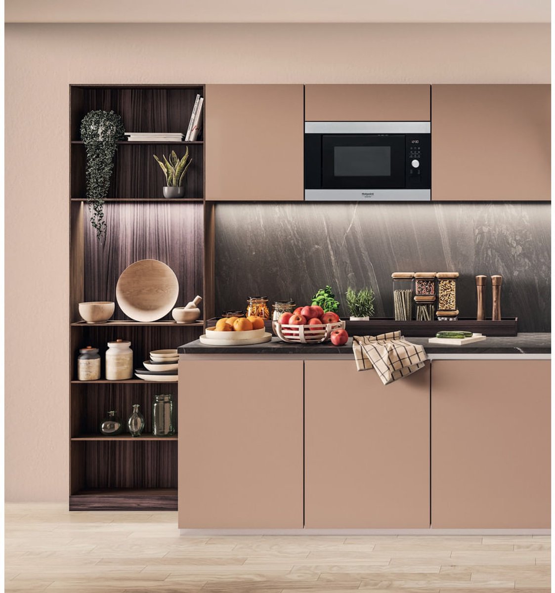 Hotpoint MF20G IX HA.1 Zwart, Roestvrijstaal Grill-magnetron Ingebouwd 20 l 800 W