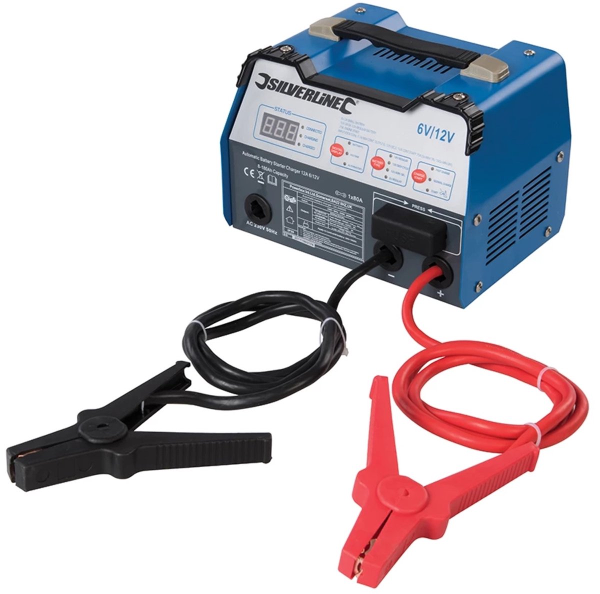 Silverline Accustarter/Lader 12 A – Voor 6V & 12V Accu’s