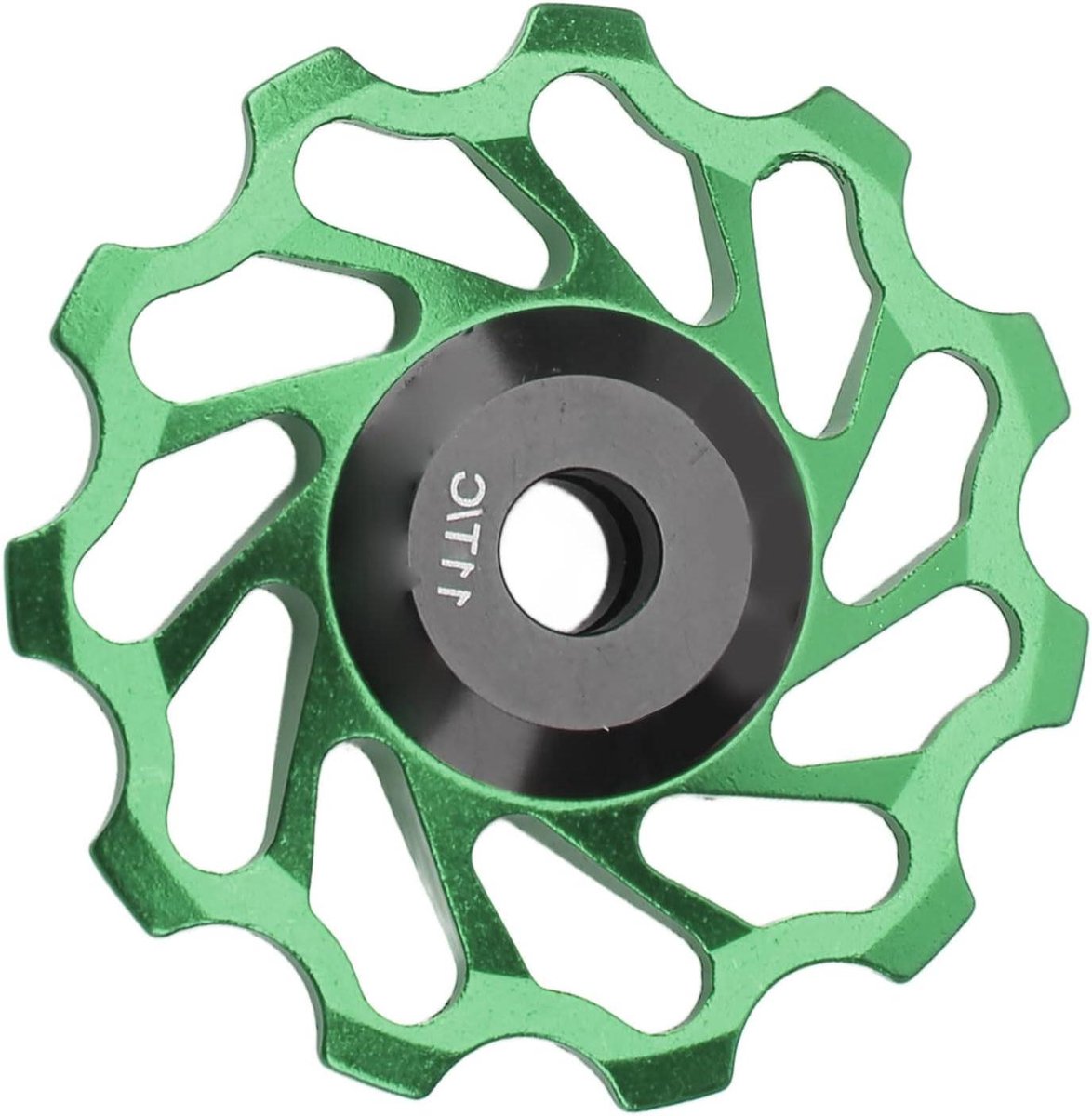 Rear Derailleur Pulley 11t Tensioner with Bearing for Mountain Bike - Ceramic Guide Wheel Green