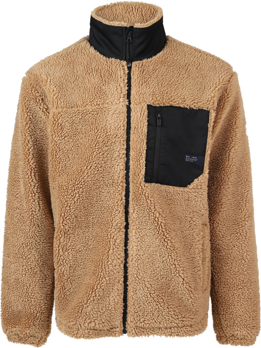 Brunotti Renziost Heren Fleece Teddy Jas Beige