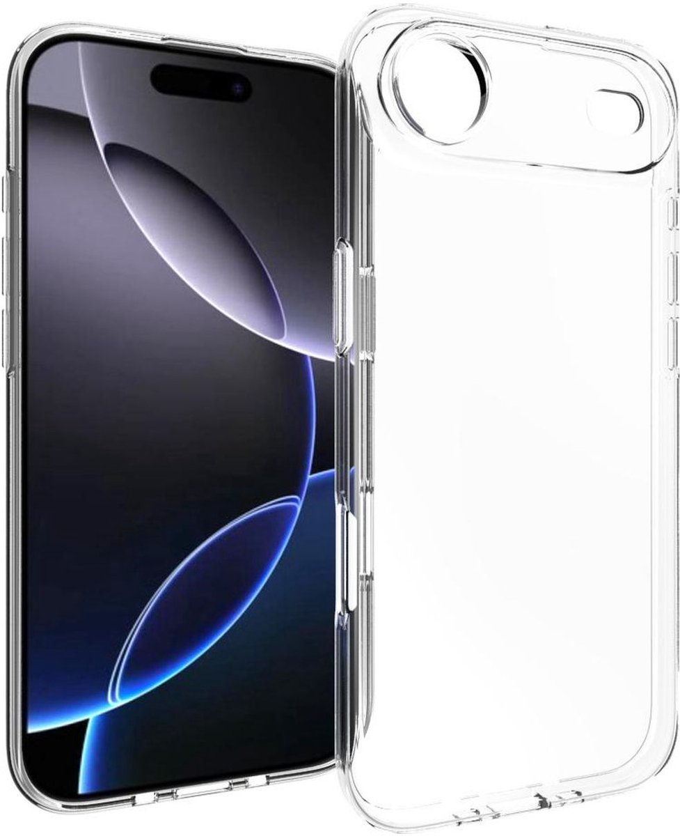 Mobigear Doorzichtig Hoesje geschikt voor Apple iPhone Air Telefoonhoesje Flexibel TPU | Mobigear Basics Backcover | Doorzichtig Telefoonhoesje iPhone Air | iPhone Air Case | Back Cover - Transparant