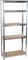 Bol.com Kinzo Stellingkast - Opbergrek met 5 Planken - Stellingrek 172 x 75 x 30cm - Opberg Rek Max. 750 Kilo - Montage zonder S... aanbieding