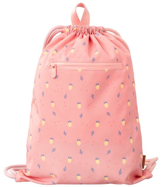 Fresk Zwemtas Meisjes – 38 x 27 cm – Gymtas – Waterafstotende Strandrugzak voor Kinderen – Zwemzak met Ophanglus – Lichtroze - Summer Fruit