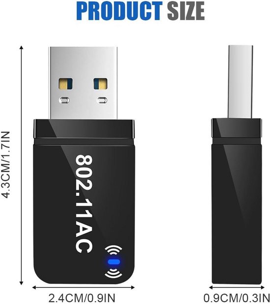 Chiavetta WiFi USB Cable Technologies AN-DB13-UW – Dual Band 2.4/5.8GHz, 1300 Mbps