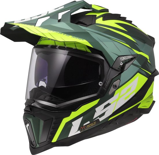 Casque LS2 Explorer Spire MX701 vert mat / jaune fluo taille L