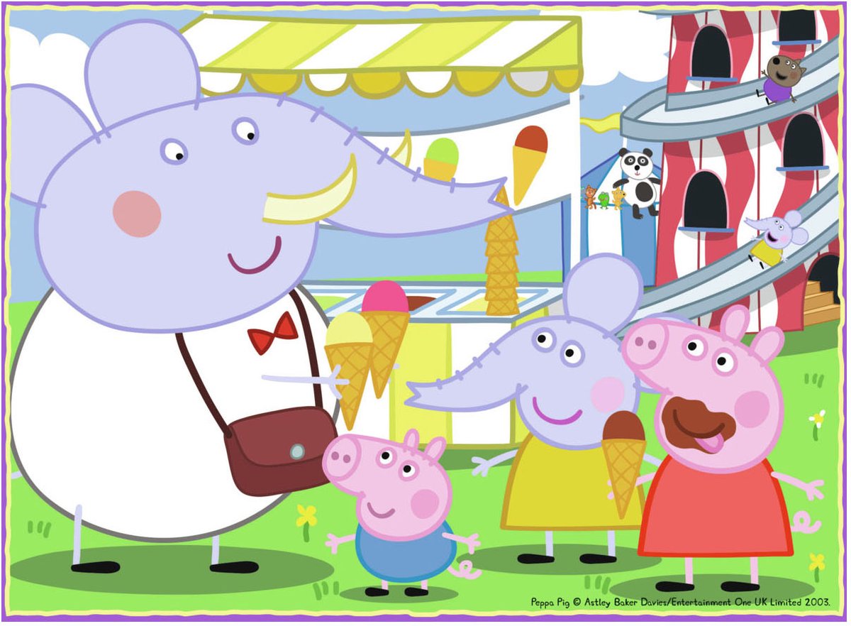 Ravensburger Peppa Pig 4in1box puzzel - 12+16+20+24 stukjes - kinderpuzzel — afbeelding 3