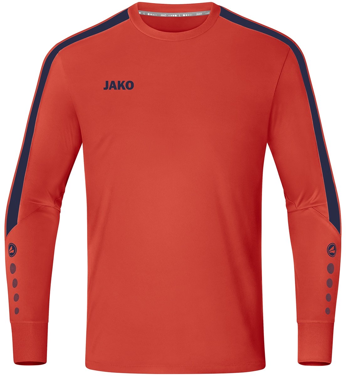 Jako Power Keepershirt Lange Mouw Kinderen - Flame / Marine | Maat: 152