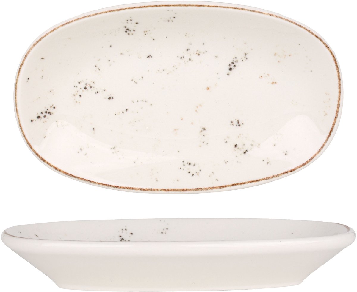 Bonna Serveerschaal - Grain - Porselein - 15x8.5 cm - set van 4