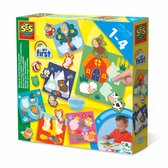 SES Creative - My First - Waar Woon Ik? Dieren Plakken - 18 Verschillende Dieren - Inclusief Vingerlijm – educatief speelgoed - 1 tot 4 jaar