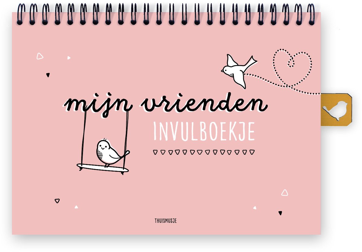 Thuismusje Vriendenboekje - Roze - A5 formaat - Softcover met ringband
