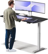 Desktronic HomeOne Zit-sta Bureau Elektrisch In Hoogte Verstelbaar, 160x80cm, Grijs/Zwart, Stille Dubbele Motor, Hoogte 72-119cm