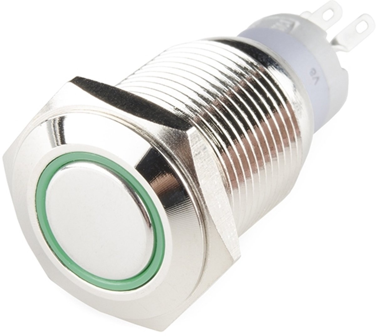 Hollex Drukknop rvs 24V puls LED groen