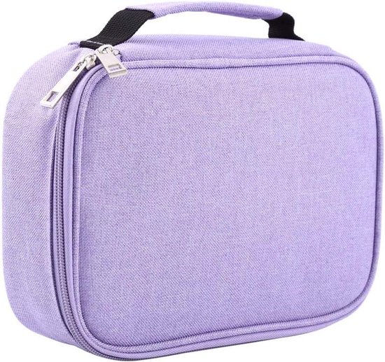YFZYT 72 sleuven duurzame vierkante PU schets etui voor school/kantoor - paars #72 YFZYT 72 sleuven duurzame vierkante PU schets etui voor school/kantoor - paars #72