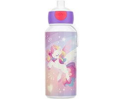 Mepal Pop-up drinkfles Campus - 400 ml - Sluit goed af - Drinkbeker voor kinderen - Unicorn Glow