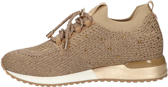 La Strada Sneaker Goud Knitted - Damesschoenen - Maat - 40