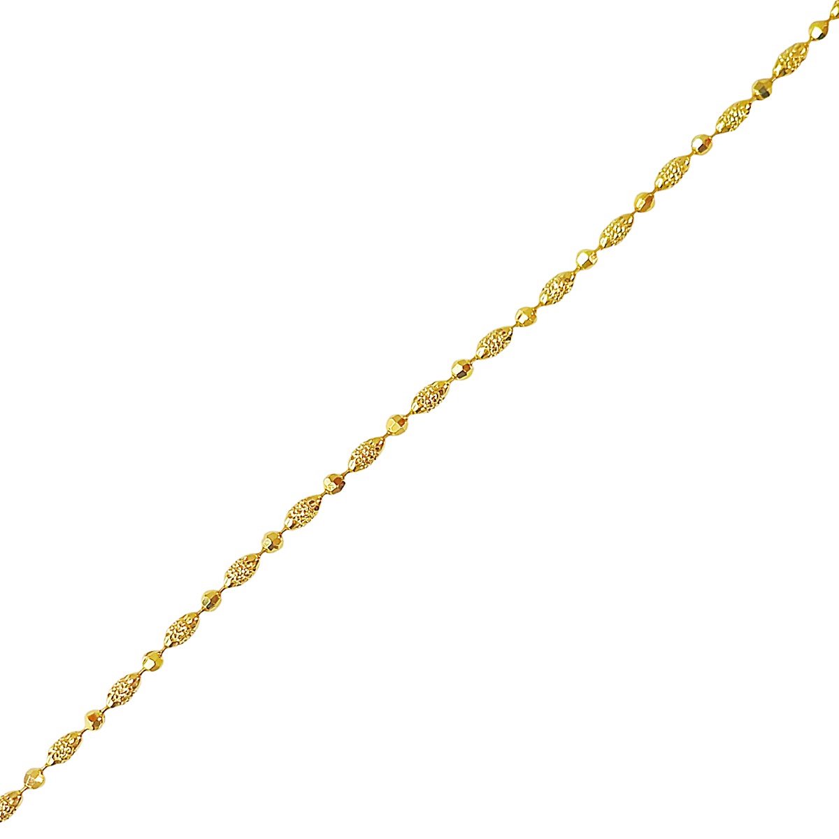 Gouden Ketting Fantasie Bolletjes 2mm 45 cm 14 karaats