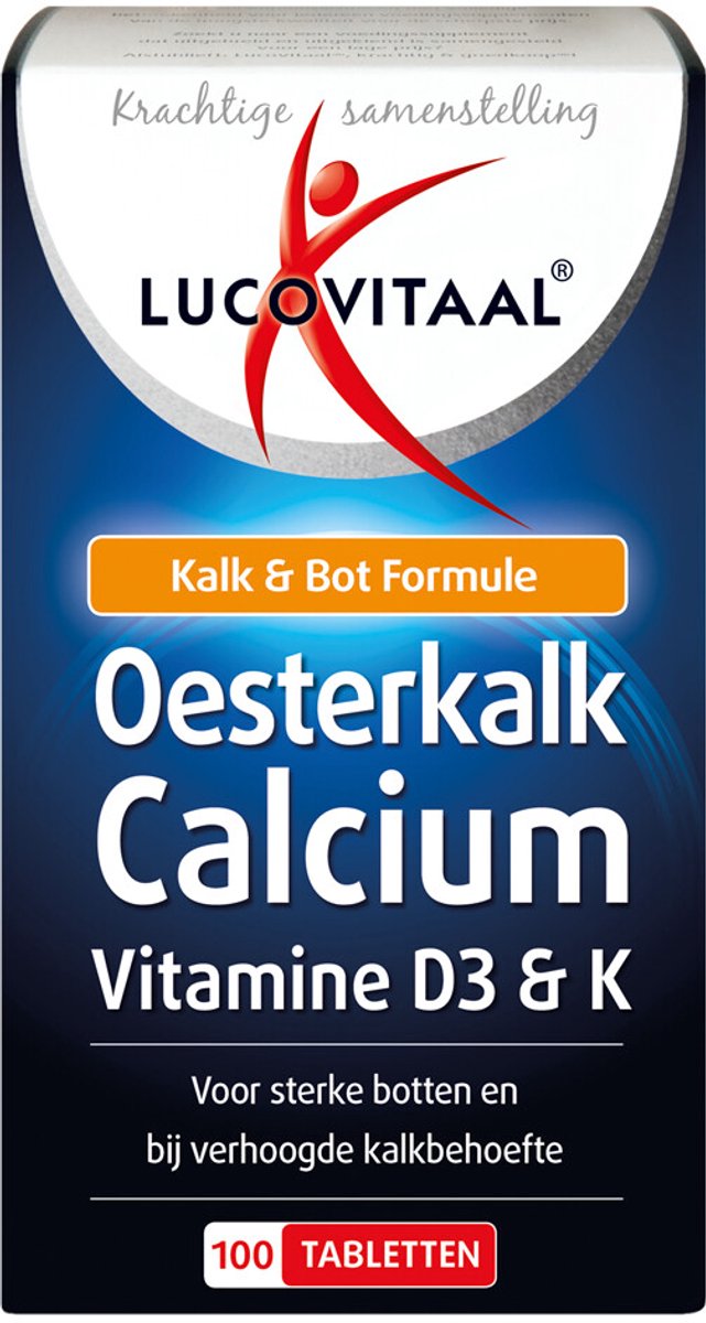 Lucovitaal - Oesterkalk Calcium Vitamine D3 & K - 3 x 100 tabletten - Voordeelverpakking