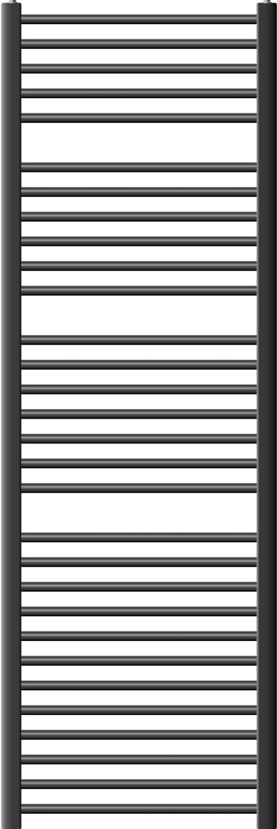 Badkamerradiator Sahara 600x1800 mm antraciet recht met zijaansluiting LuxeBath