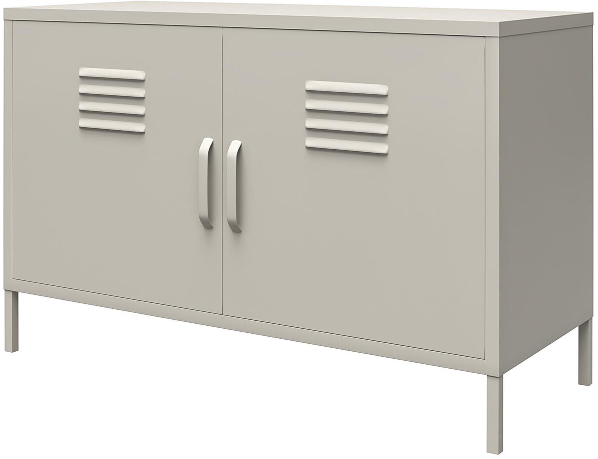 Notio Living Bradford-Kledingkast met 2 taupe metalen deuren