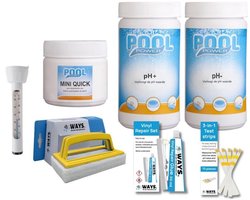 WAYS Jacuzzi Onderhoudspakket Small - Voor spa’s tot 2500 liter - Geurloos & Veilig wateronderhoud met pH- en desinfectie