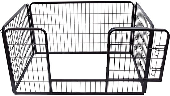 Hondenren - Puppyren - Hondenkennel - Hondenbench - Staal - 125x80x70cm
