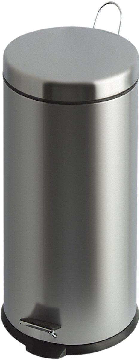 Goedkoopste V-Part - Pedaalemmer 30 liter - Stainless steel - mat RVS - Prullenbak