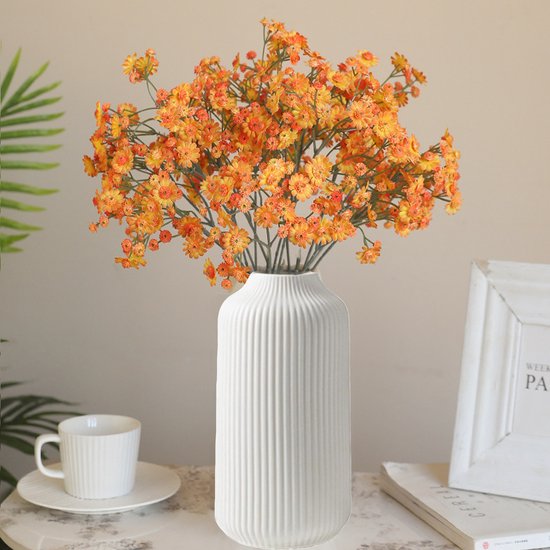 Vase en céramique CHIWIN pour herbe de la pampa – Vase mat pour Fleurs séchées – Vase décoratif durable Ø 13,5 cm – Cadeau minimaliste pour salon, bureau, mariage