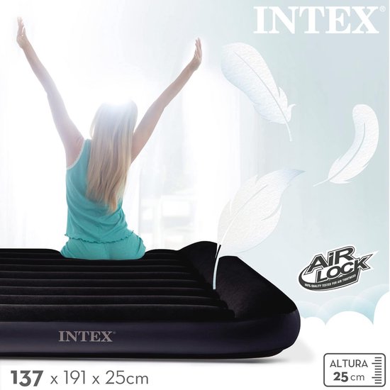 Pillow Rest Classic Air Bed Built in Pump Doubter - Comfortabele Intex 64148NP - 137cm x 191cm x 25cm — afbeelding 5