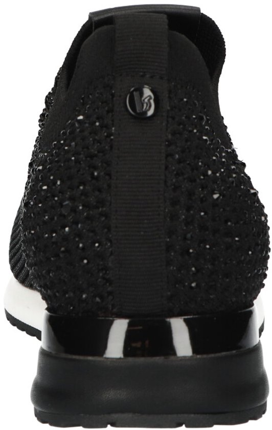 La Strada Baskets à enfiler noires avec pierres femme - taille 39